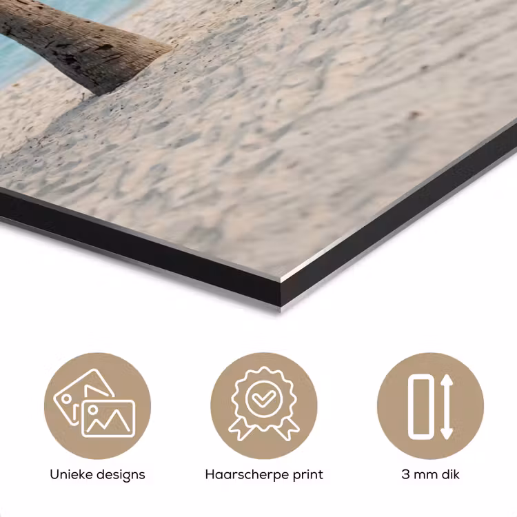 Aluminium schilderij - Hangmat - Strand - Wit — 7