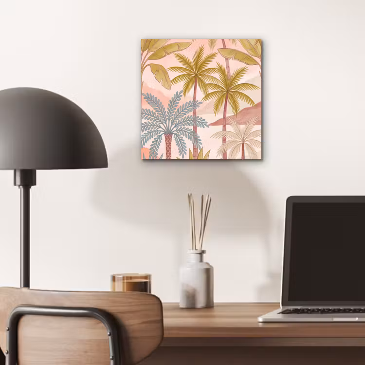 Aluminium schilderij - Illustratie - Palmbomen - Kleurrijk — 6