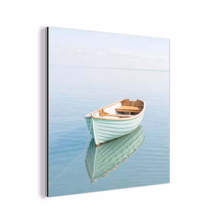 Aluminium schilderij - Minimalistisch - Boot - Zee — 1