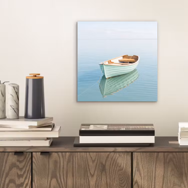 Aluminium schilderij - Minimalistisch - Boot - Zee — 2