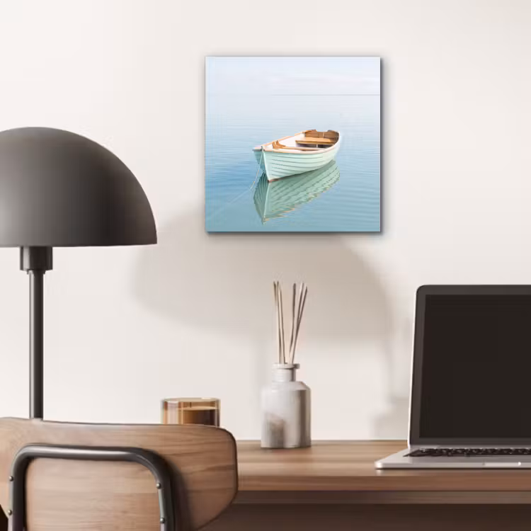 Aluminium schilderij - Minimalistisch - Boot - Zee — 6