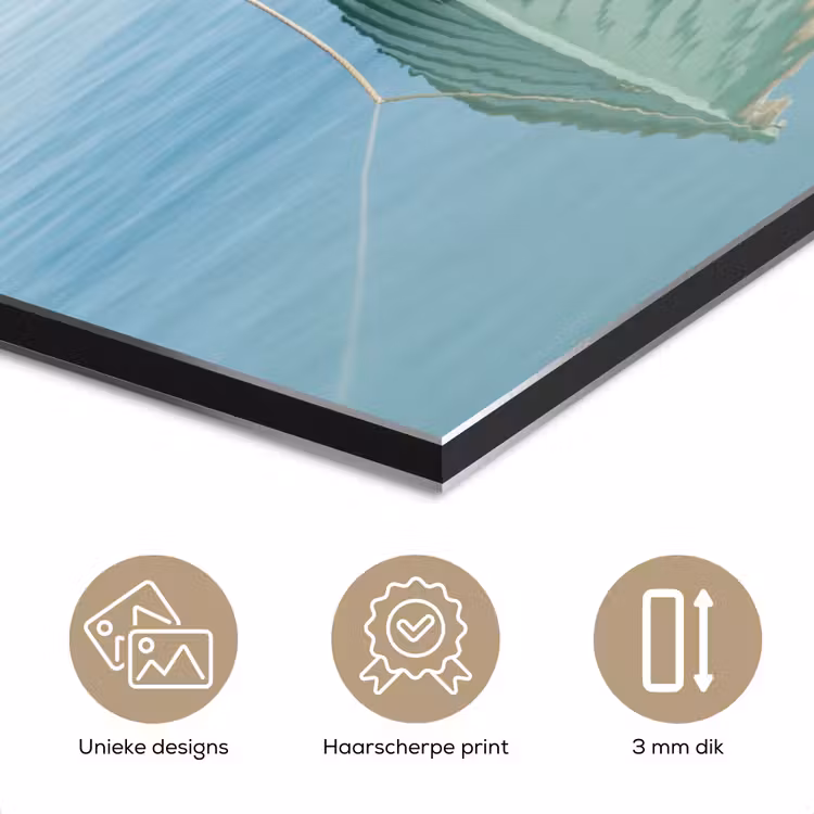 Aluminium schilderij - Minimalistisch - Boot - Zee — 7