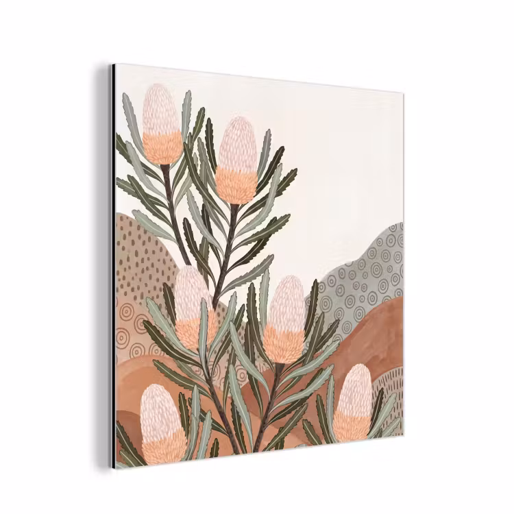 Aluminium schilderij - Modern - Heuvels - Terracotta — 1
