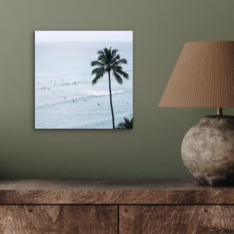 Aluminium schilderij - Oceaan - Palmbomen - Surfers — 3