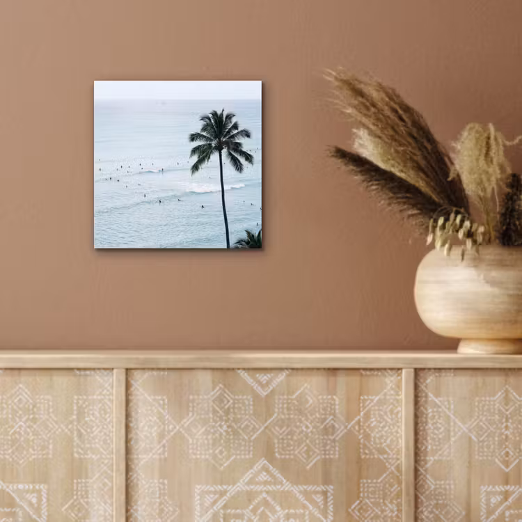 Aluminium schilderij - Oceaan - Palmbomen - Surfers — 5