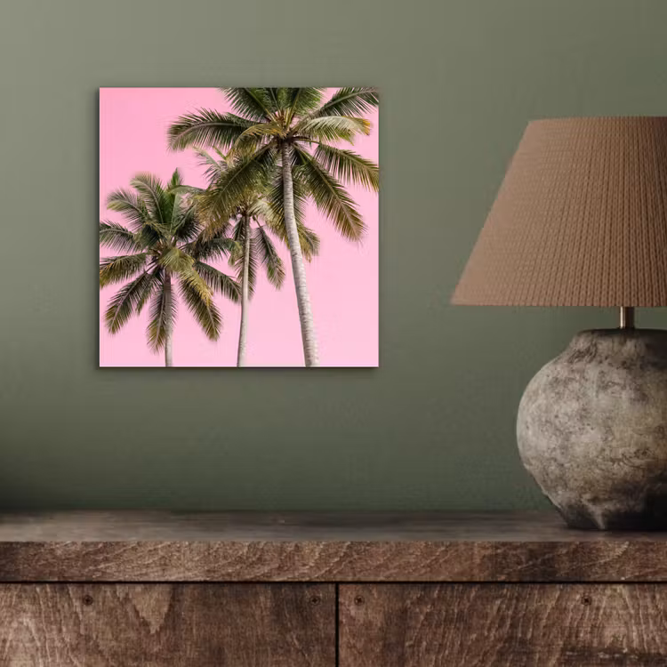 Aluminium schilderij - Palmboom - Tropisch - Pink — 3