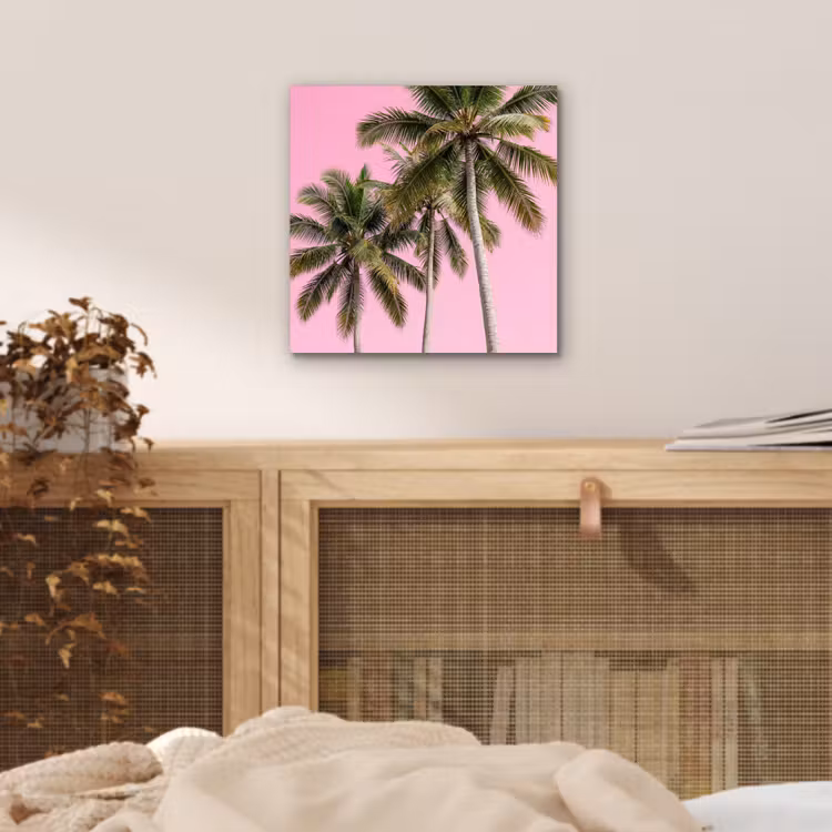 Aluminium schilderij - Palmboom - Tropisch - Pink — 4