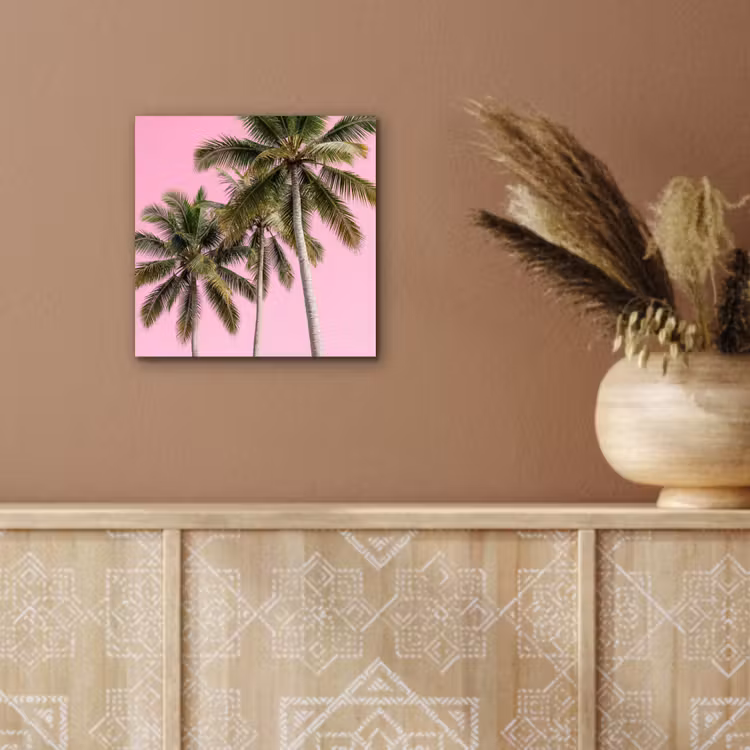 Aluminium schilderij - Palmboom - Tropisch - Pink — 5
