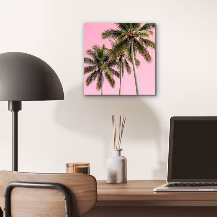 Aluminium schilderij - Palmboom - Tropisch - Pink — 6
