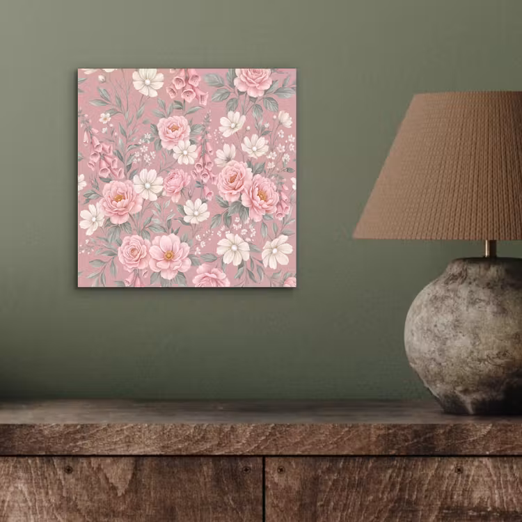 Aluminium schilderij - Pioenrozen - Vingerhoedskruid - Pink — 3