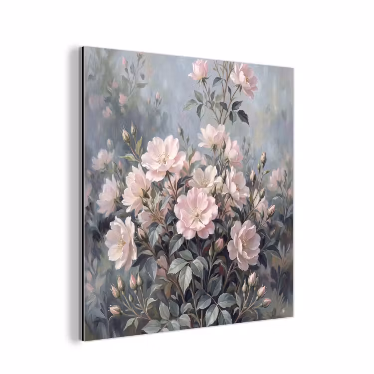 Aluminium schilderij - Rozen - Illustratie - Roze — 1