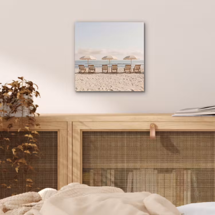 Aluminium schilderij - Strand - Stoelen - Parasol — 4