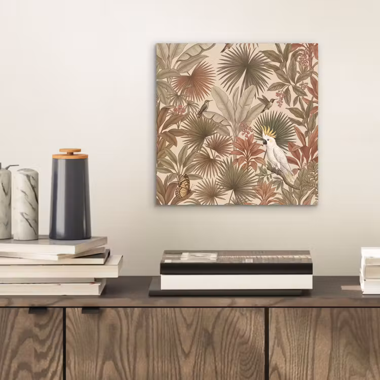 Aluminium schilderij - Tropisch - Vogels - Beige — 2