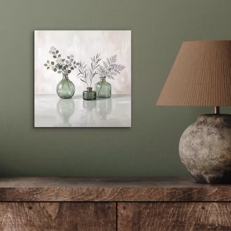 Aluminium schilderij - Vazen - Bladeren - Groen — 3