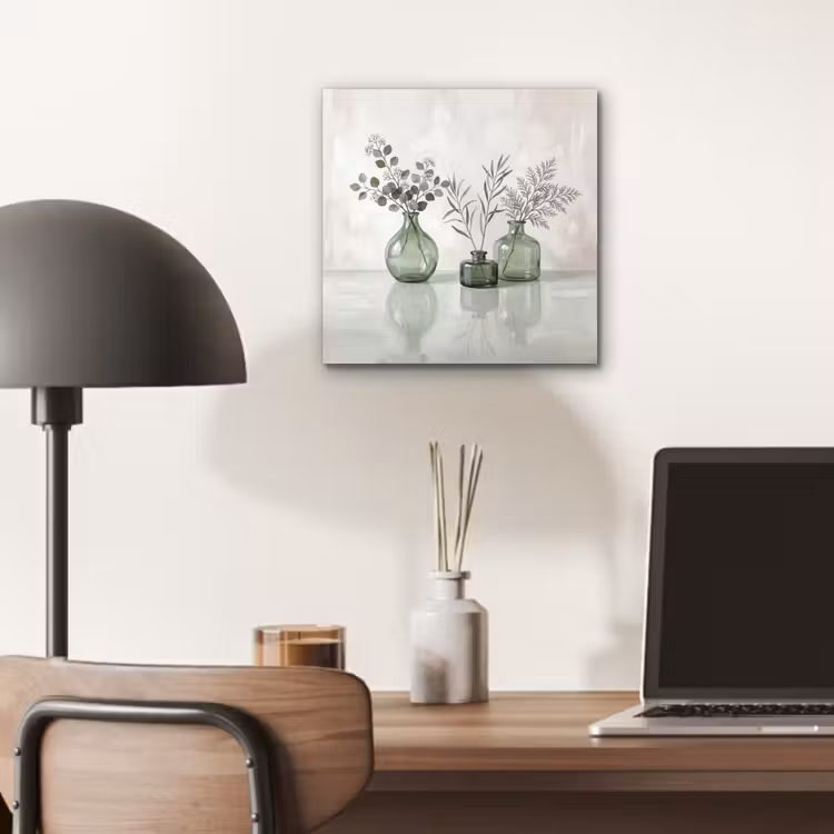 Aluminium schilderij - Vazen - Bladeren - Groen — 6