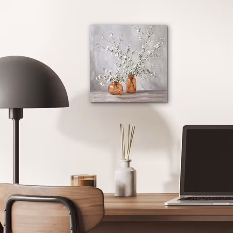 Aluminium schilderij - Vazen - Bloemen - Oranje — 6