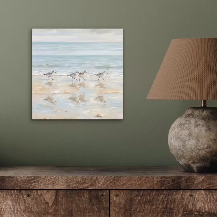 Aluminium schilderij - Vogels - Strand - Zee — 3