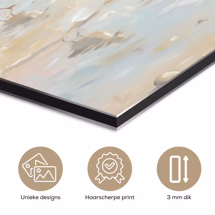 Aluminium schilderij - Vogels - Strand - Zee — 7