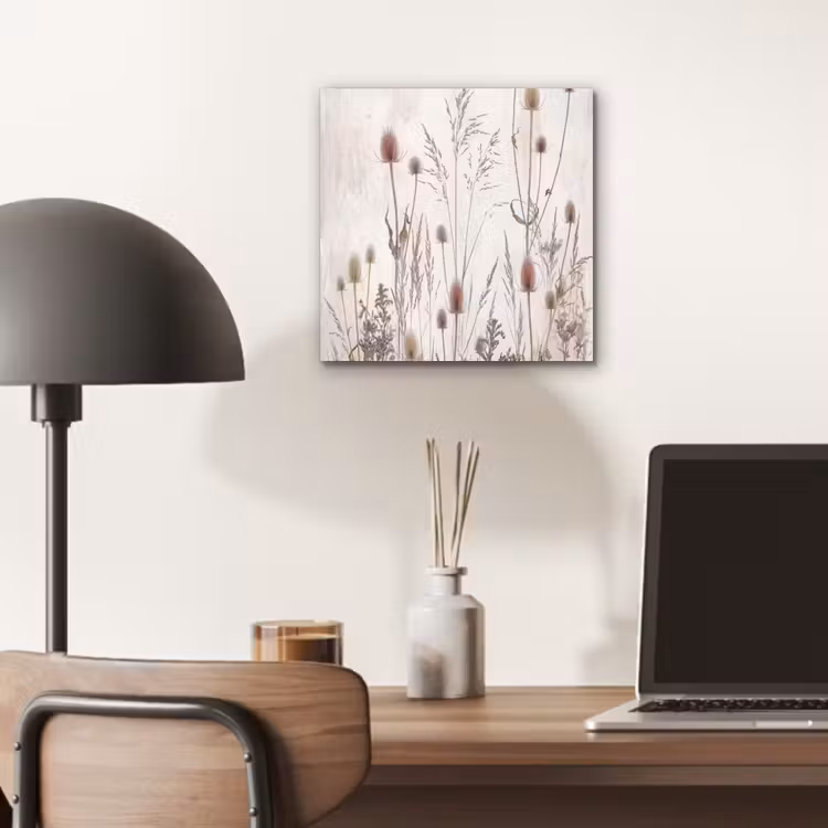 Aluminium schilderij - Weidebloemen - Design - Sepia — 6