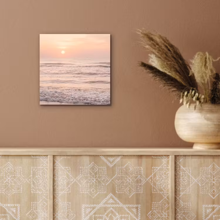 Aluminium schilderij - Zon - Strand - Roze — 5