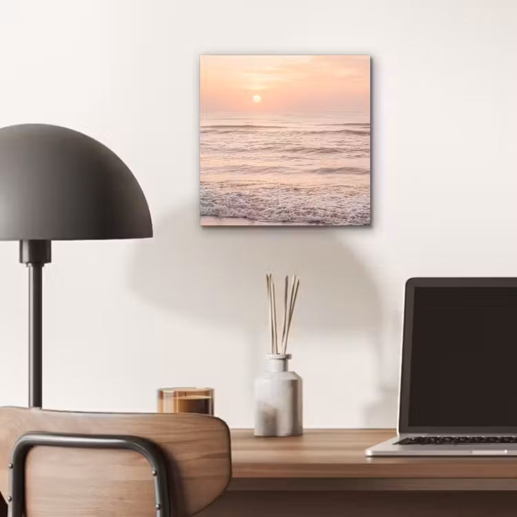 Aluminium schilderij - Zon - Strand - Roze — 6