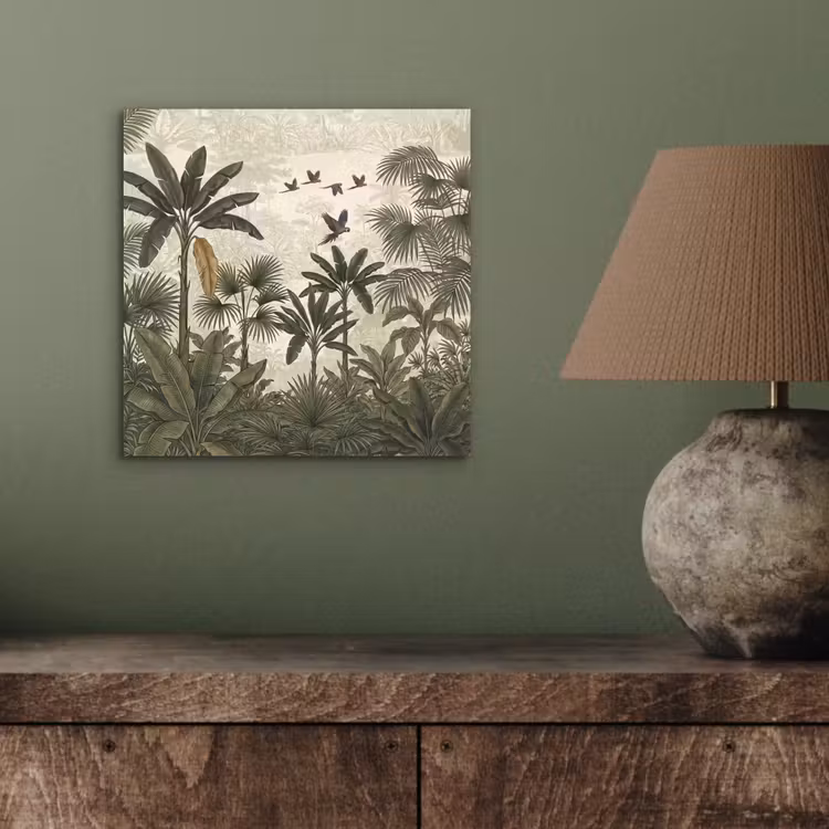 Aluminium schilderij - Papagaaien - Jungle - Tropisch - Green — 3