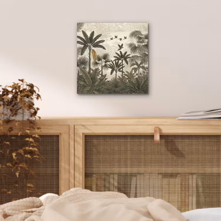 Aluminium schilderij - Papagaaien - Jungle - Tropisch - Green — 4