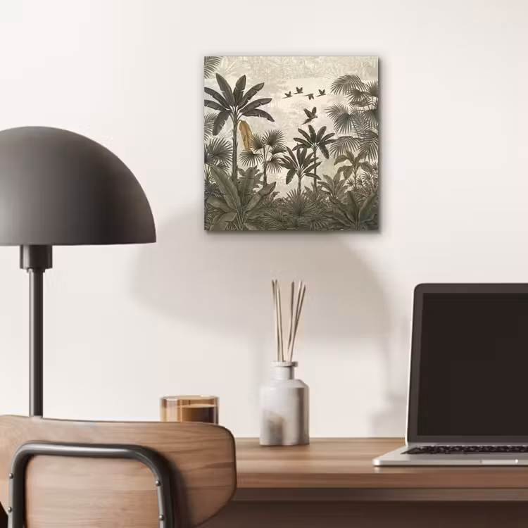 Aluminium schilderij - Papagaaien - Jungle - Tropisch - Green — 6