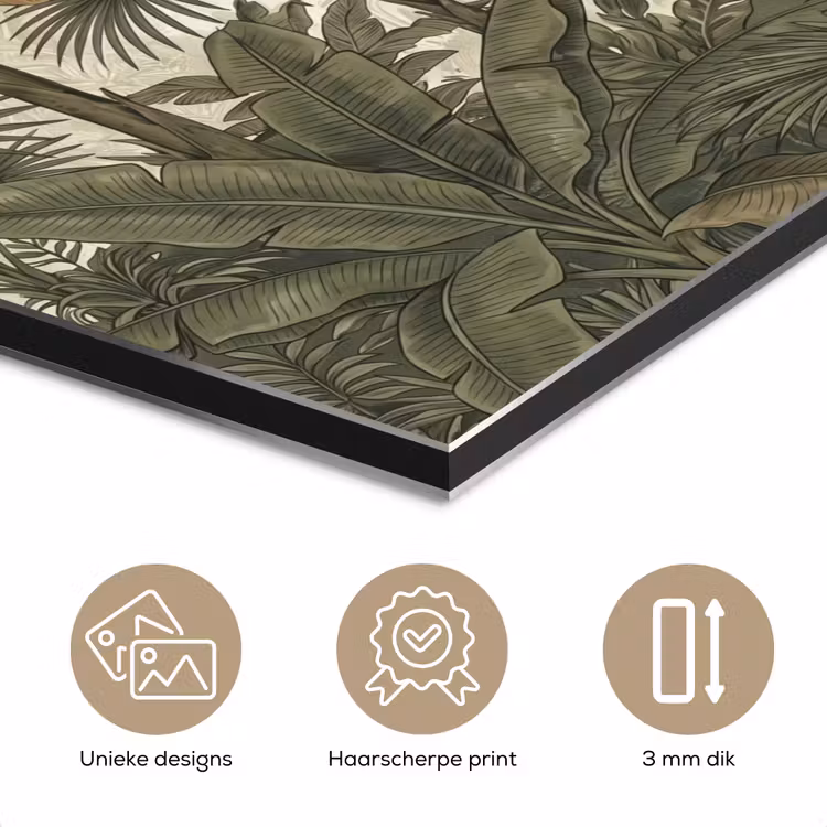 Aluminium schilderij - Papagaaien - Jungle - Tropisch - Green — 7