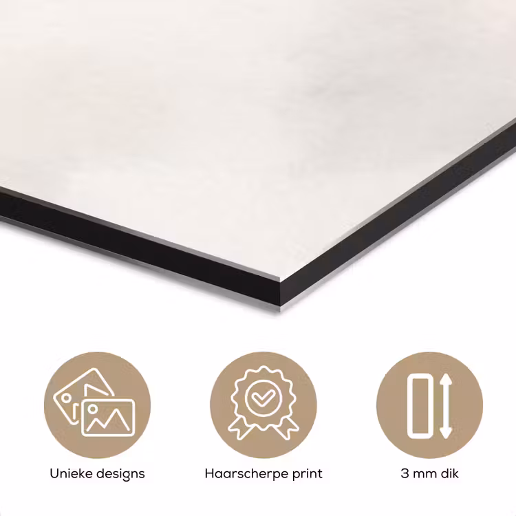 Aluminium schilderij - Vlinder - Bloem -Natuur - Beige — 7