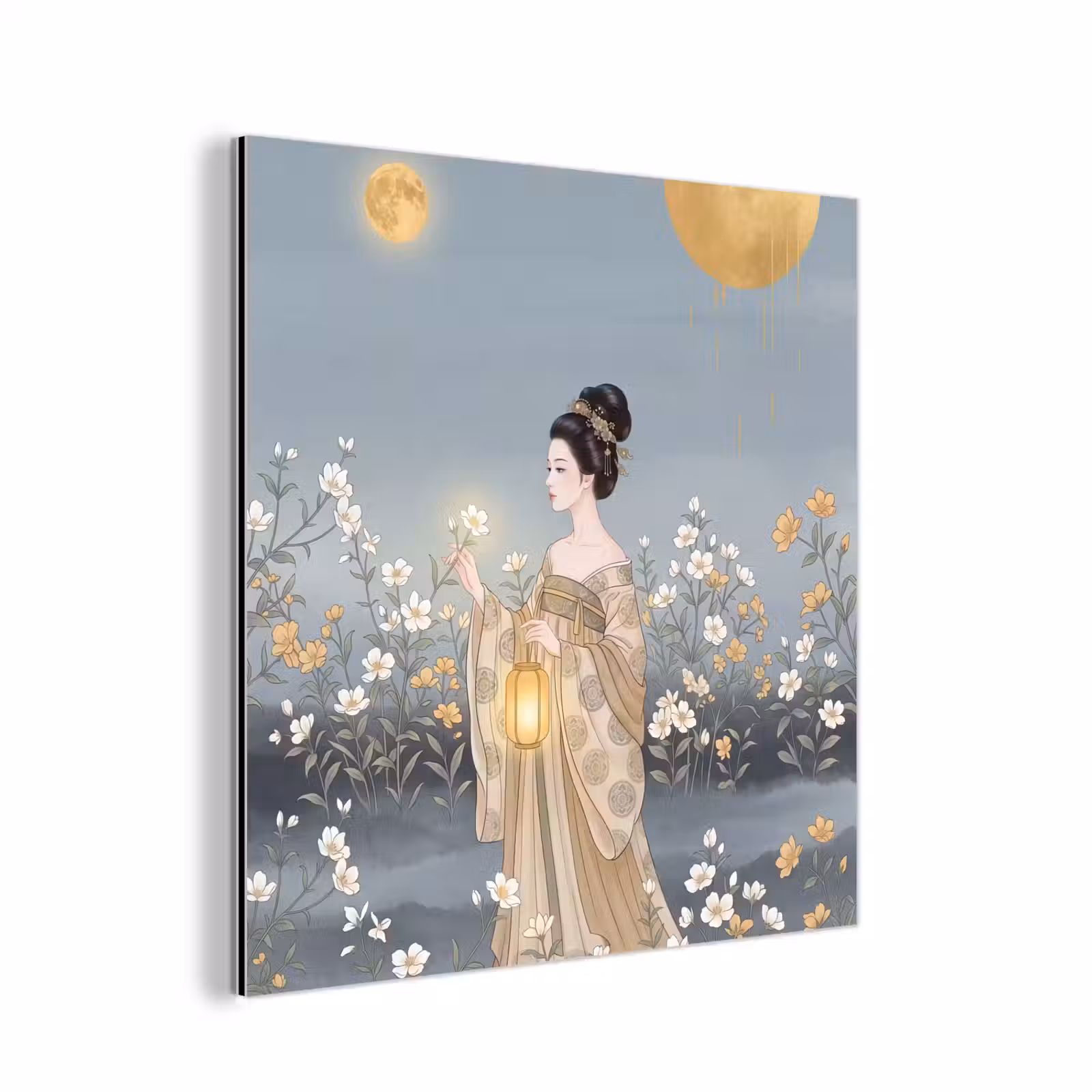 Aluminium schilderij - Aziatisch - Vrouw - Kimono — 1