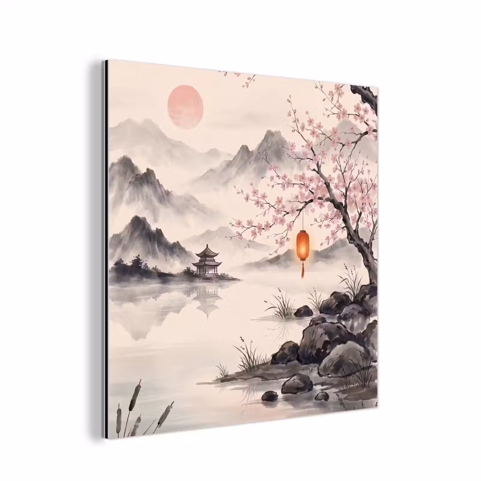 Aluminium schilderij - Zon - Japans - Traditioneel — 1