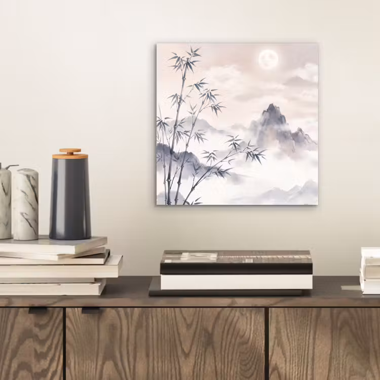 Aluminium schilderij - Bamboe - Azië - Grijs — 2
