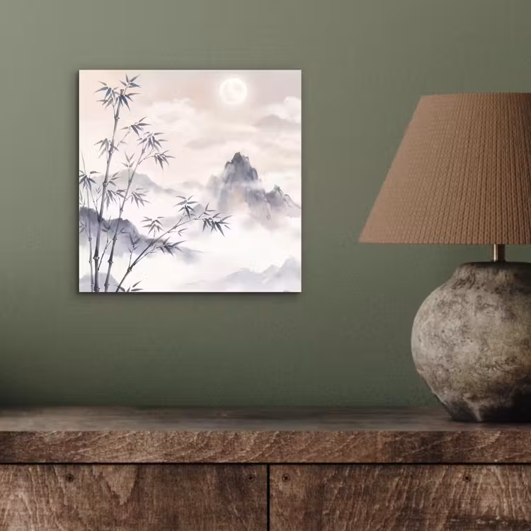 Aluminium schilderij - Bamboe - Azië - Grijs — 3