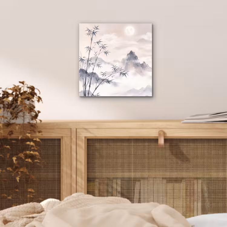 Aluminium schilderij - Bamboe - Azië - Grijs — 4