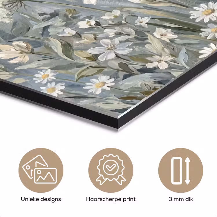 Aluminium schilderij - Bloemen - Botanisch - Blauw — 7