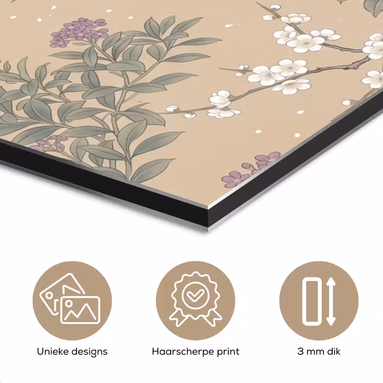 Aluminium schilderij - Bloemen - Vogels - Bloemen — 7