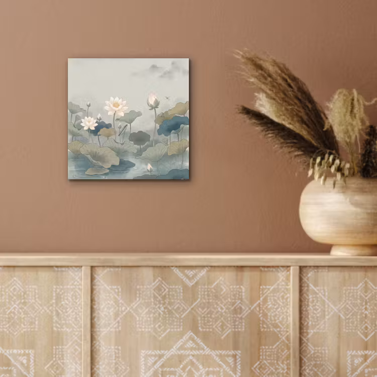 Aluminium schilderij - Lotus - Bloemen - Groen — 5