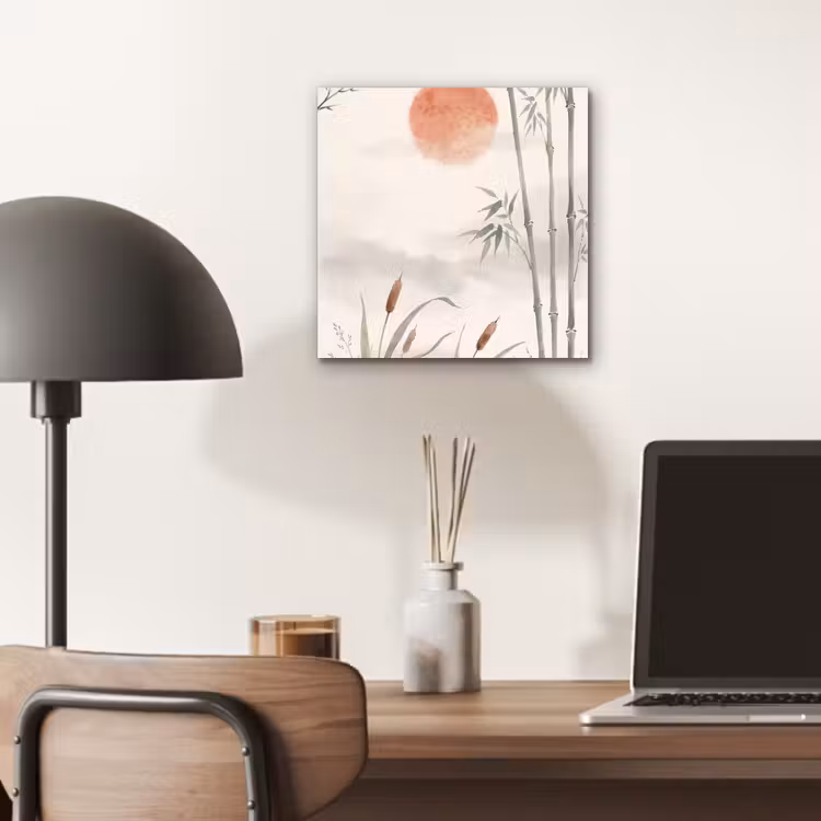 Aluminium schilderij - Minimalistisch - Bamboe - Groen — 6