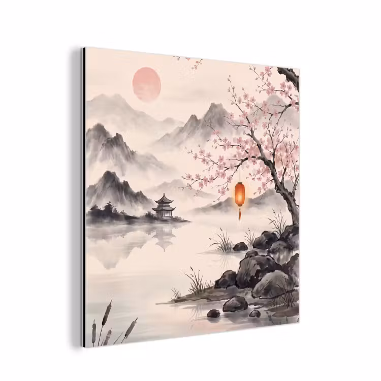 Aluminium schilderij - Zon - Japans - Traditioneel — 1
