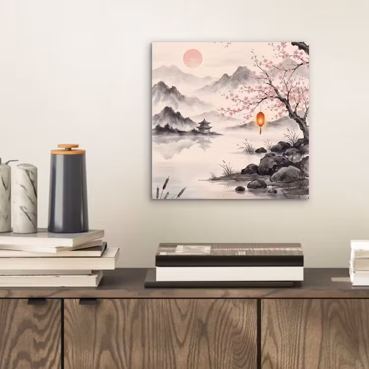 Aluminium schilderij - Zon - Japans - Traditioneel — 2
