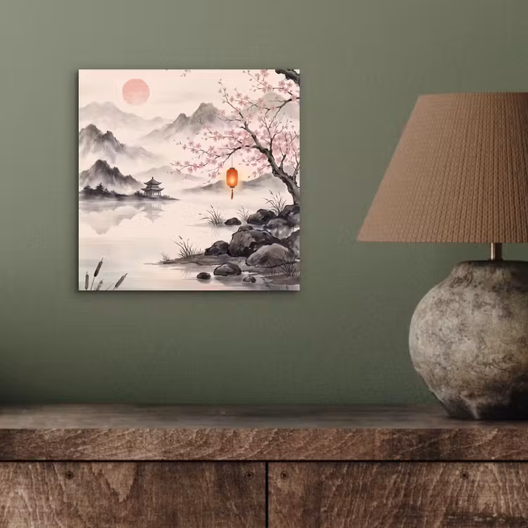 Aluminium schilderij - Zon - Japans - Traditioneel — 3