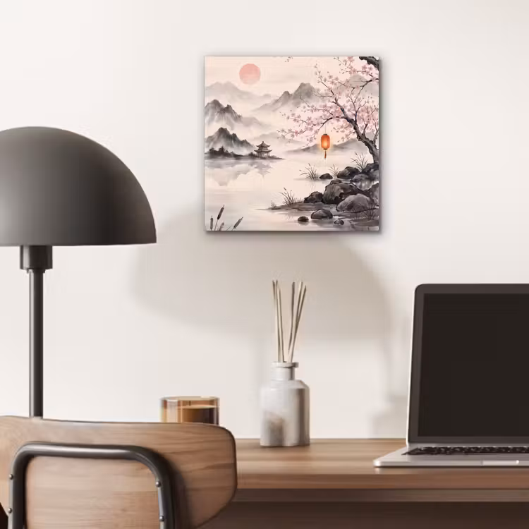 Aluminium schilderij - Zon - Japans - Traditioneel — 6