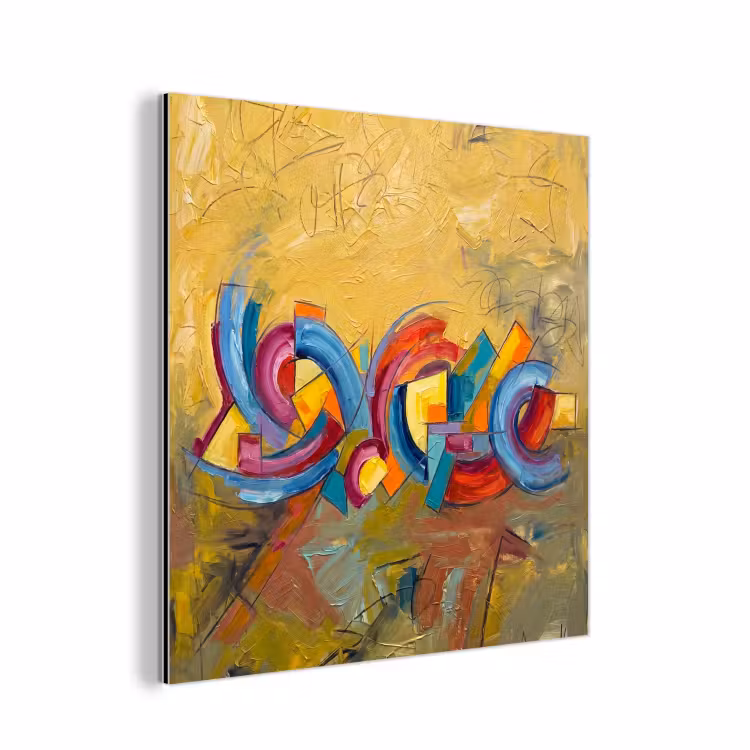 Aluminium schilderij - Abstract - Cirkels - Schilderij - Kleurrijk - Dynamisch — 1