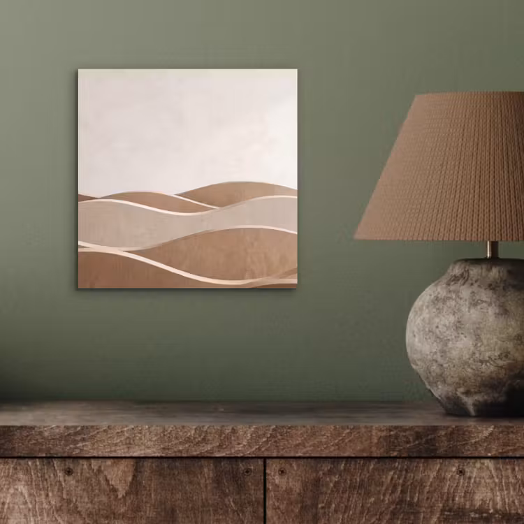Aluminium schilderij - Abstract - Golven - Modern - Beige — 3