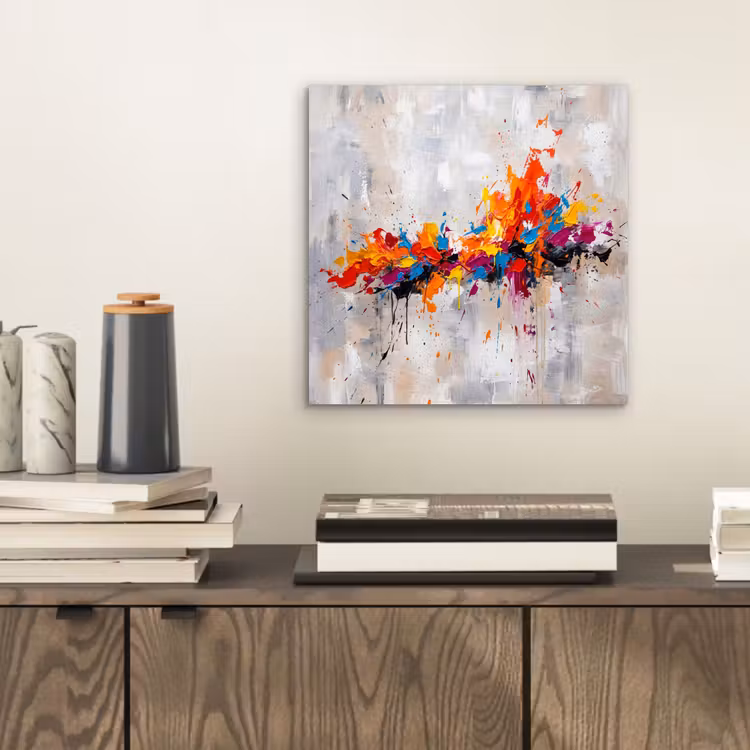 Aluminium schilderij - Abstract - Schilderij - Kleurrijk - Dynamisch — 2