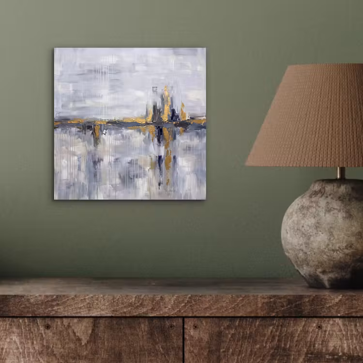 Aluminium schilderij - Abstract - Structuur - Goud - Grijs - Modern — 3