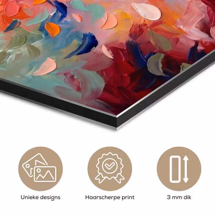 Aluminium schilderij - Bloemen - Abstract - Kunst - Modern — 7