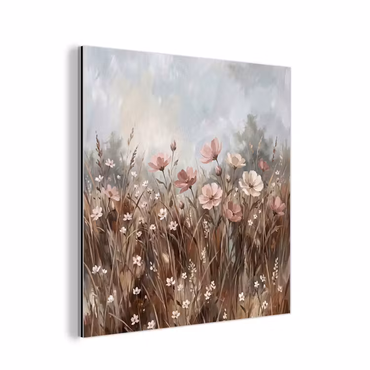 Aluminium schilderij - Bloemen - Botanisch - Schilderij - Pastel - Rustiek — 1