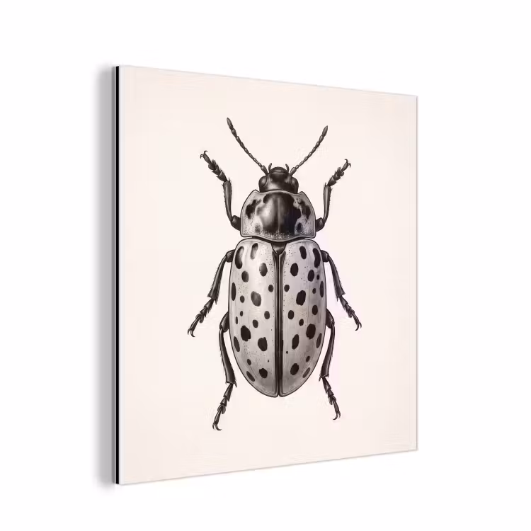 Aluminium schilderij - Kever - Insect - Vintage — 1
